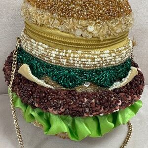 Viral Beaded Hamburger Design Bag